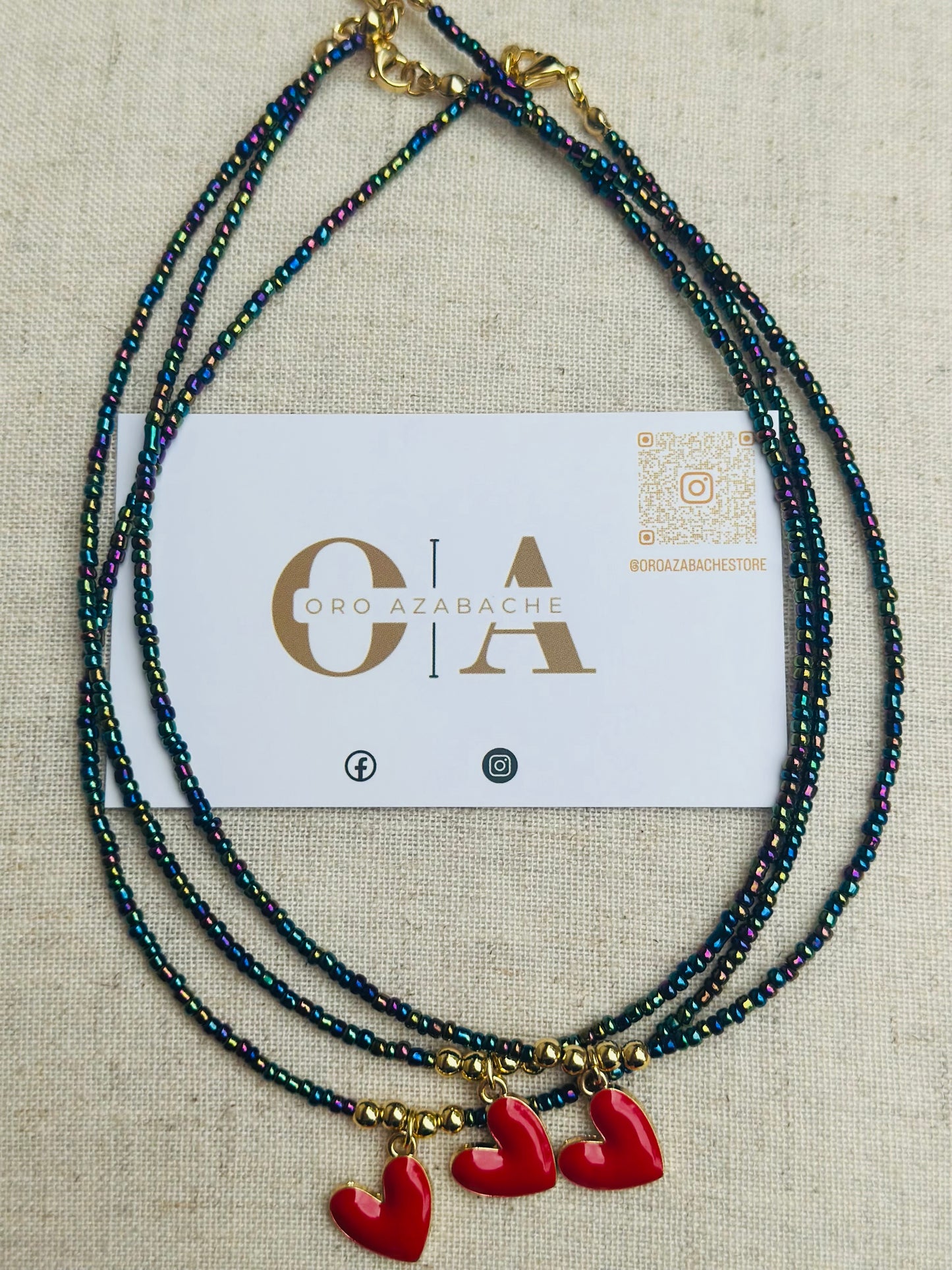 Red Heart Tornasol Neklace
