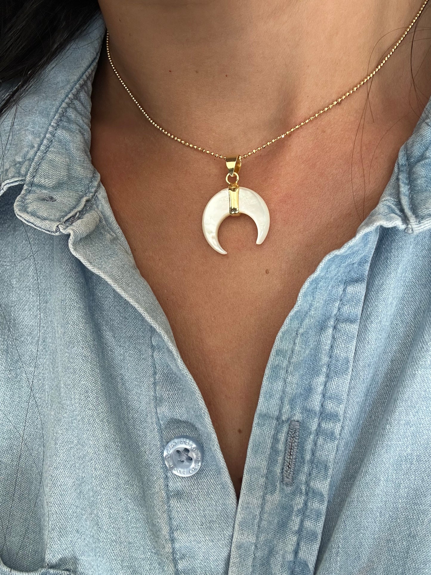 Necklace Mother Pearl Moon