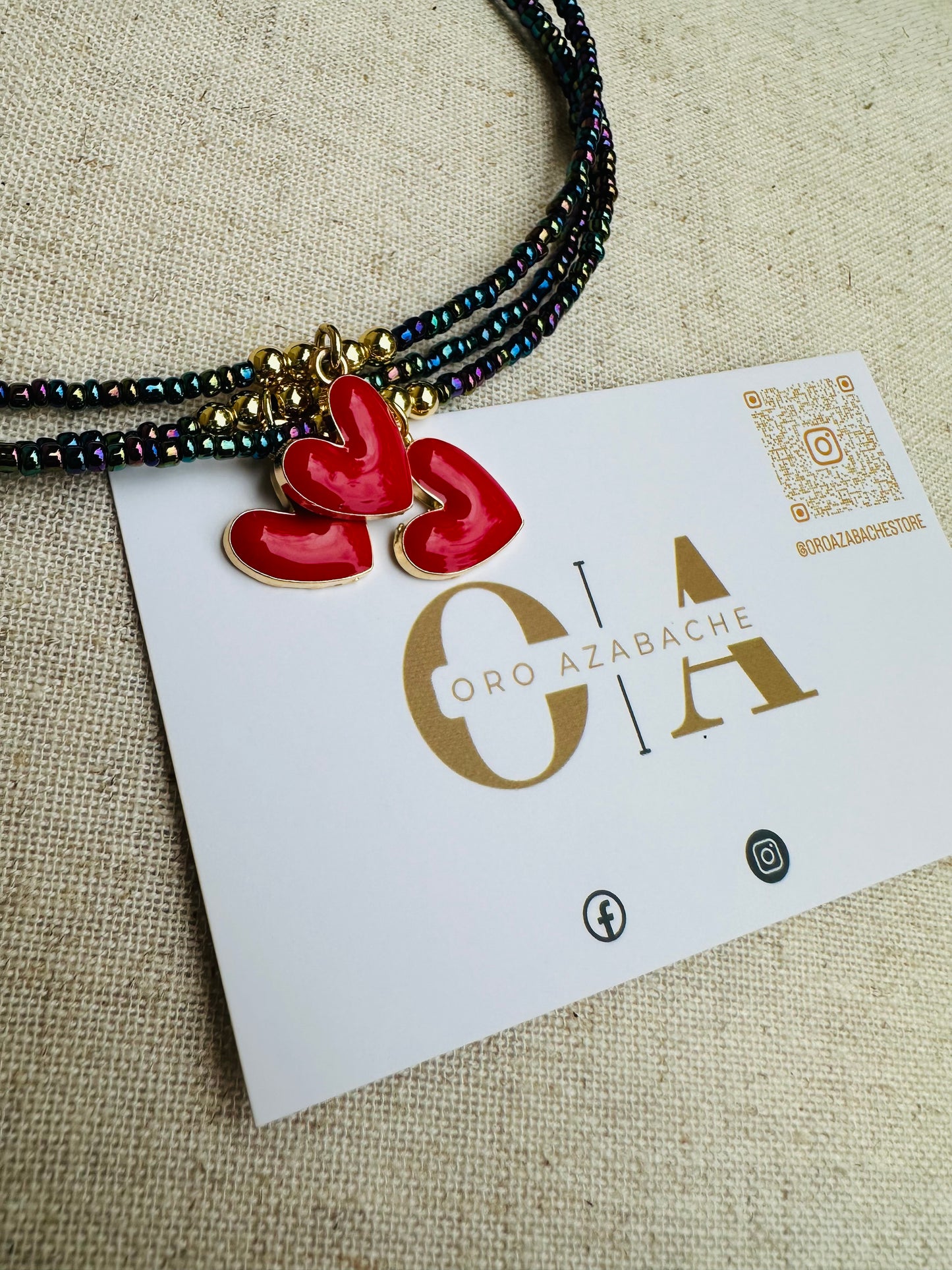 Red Heart Tornasol Neklace