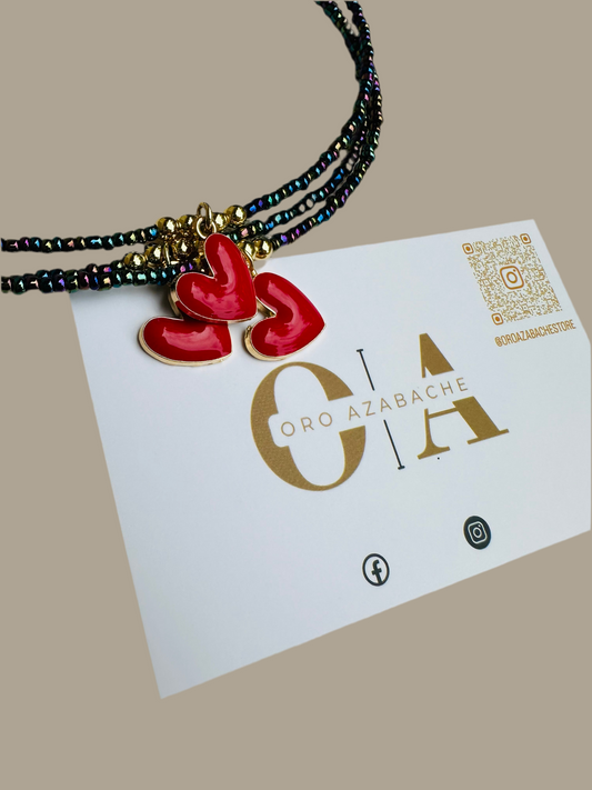 Red Heart Tornasol Neklace
